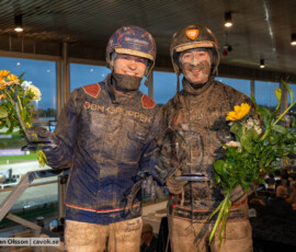 Johan Untersteiner och Jonas Oscarsson | Jägersro 261024 | Foto: Stefan Olsson